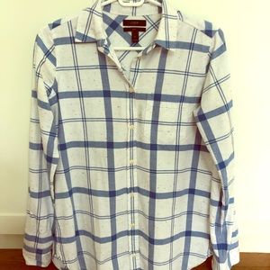 J. Crew Confetti Plaid Shirt Size 0